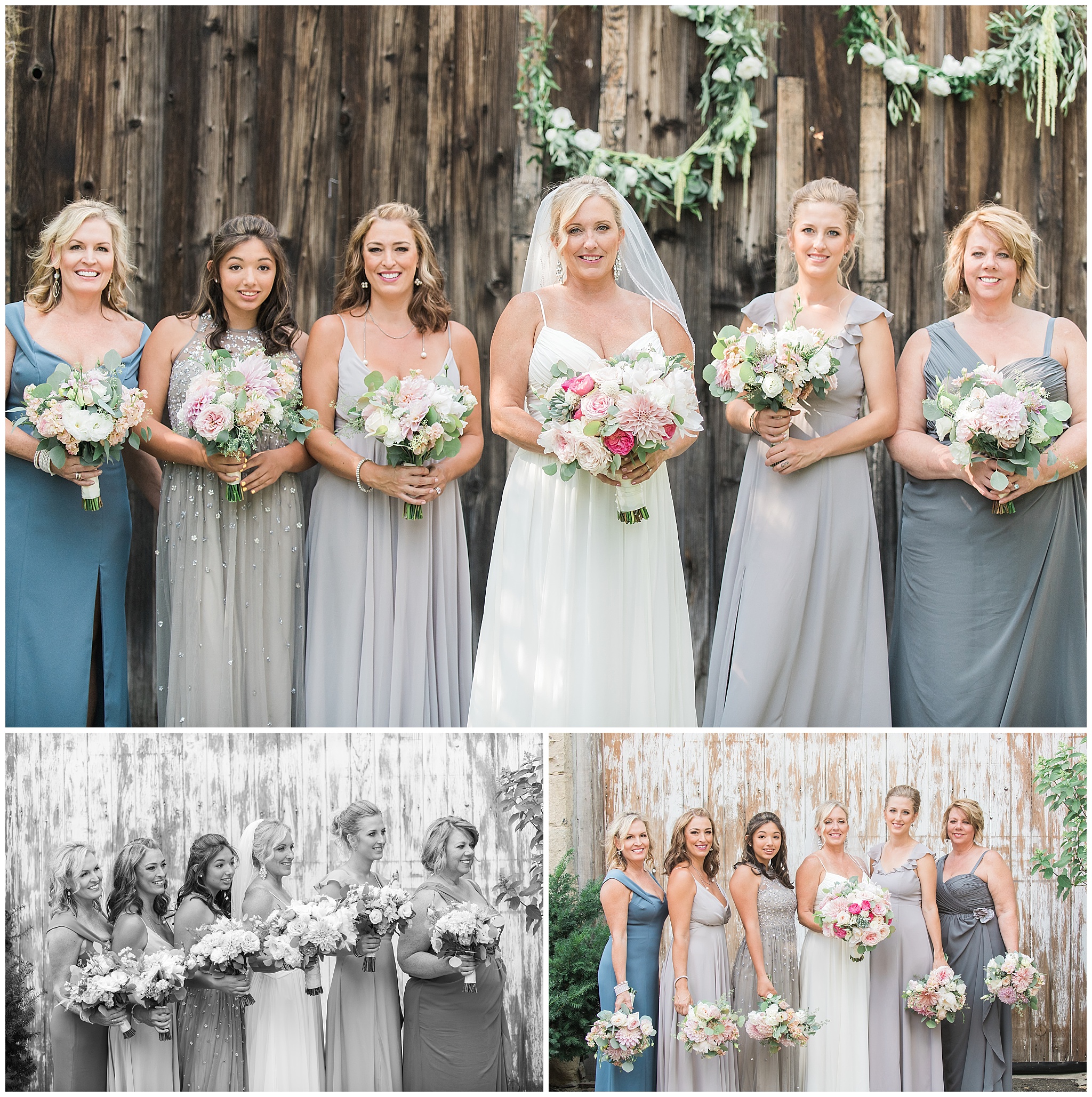 Bride with Bridesmaids at Roselyn Wedding at Stonehouse 101