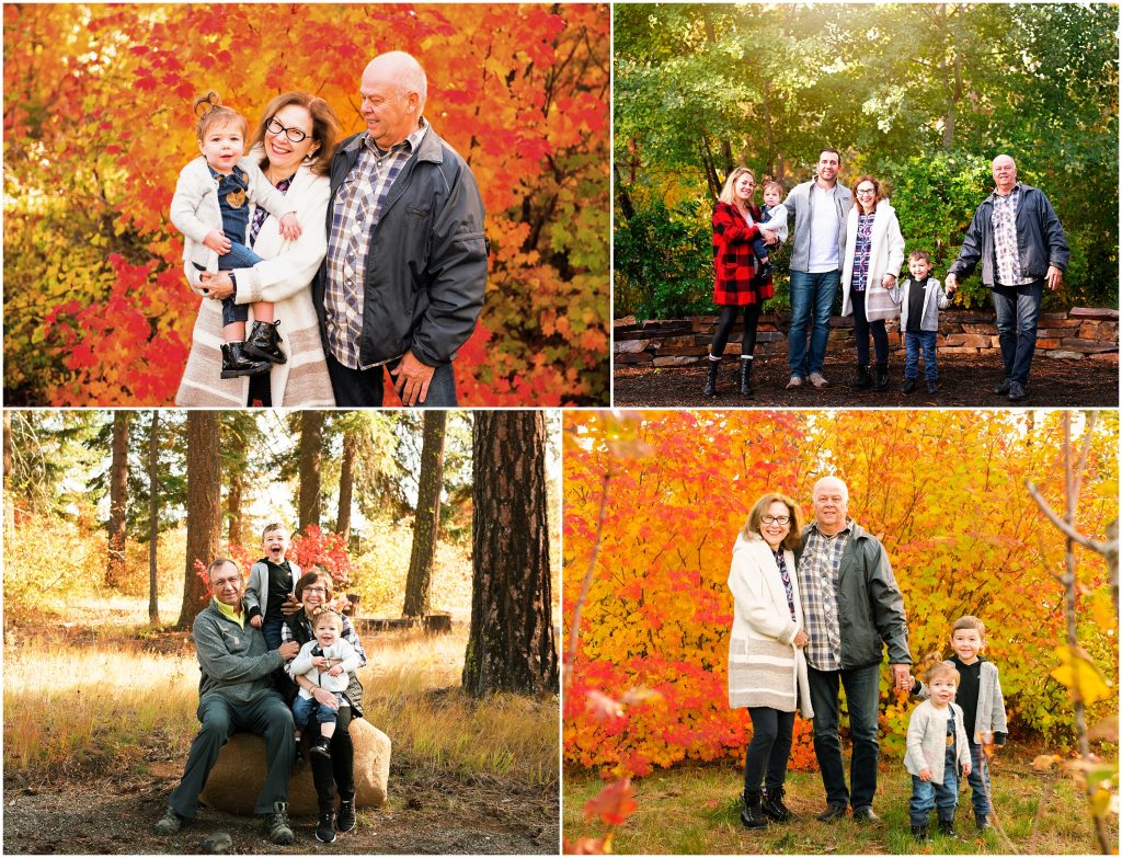 fall themed extended family photos in suncadia
