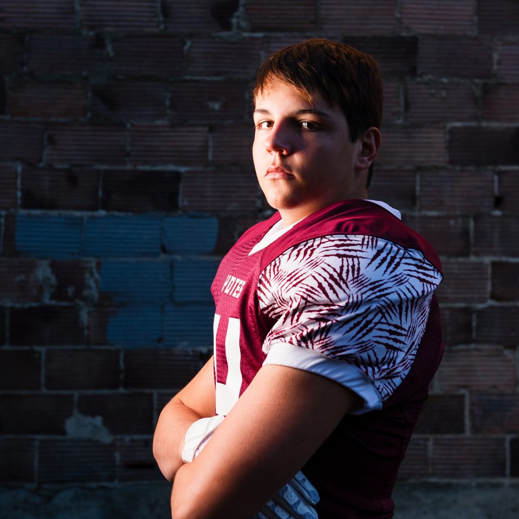 high school football athlete senior photo Ellensburg Washington