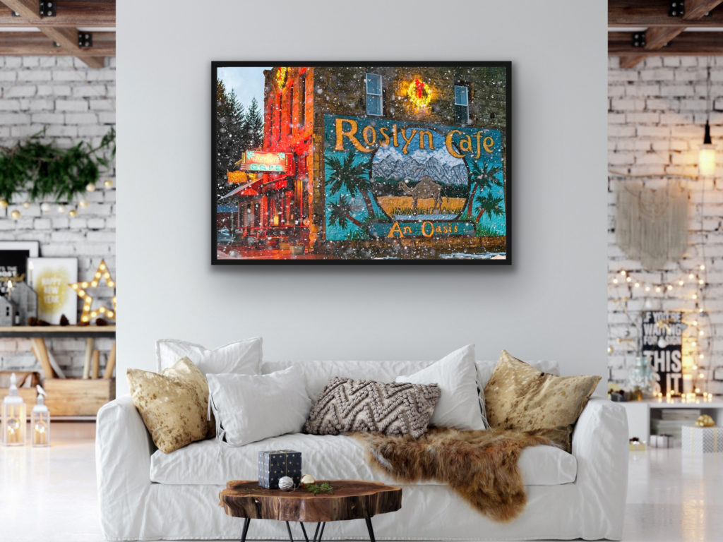 Roslyn Cafe framed artwork